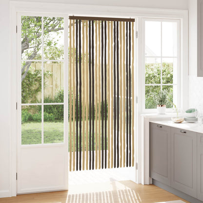 vidaXL Insect Curtain Chenille Dark Brown and Beige 90 x 200 cm