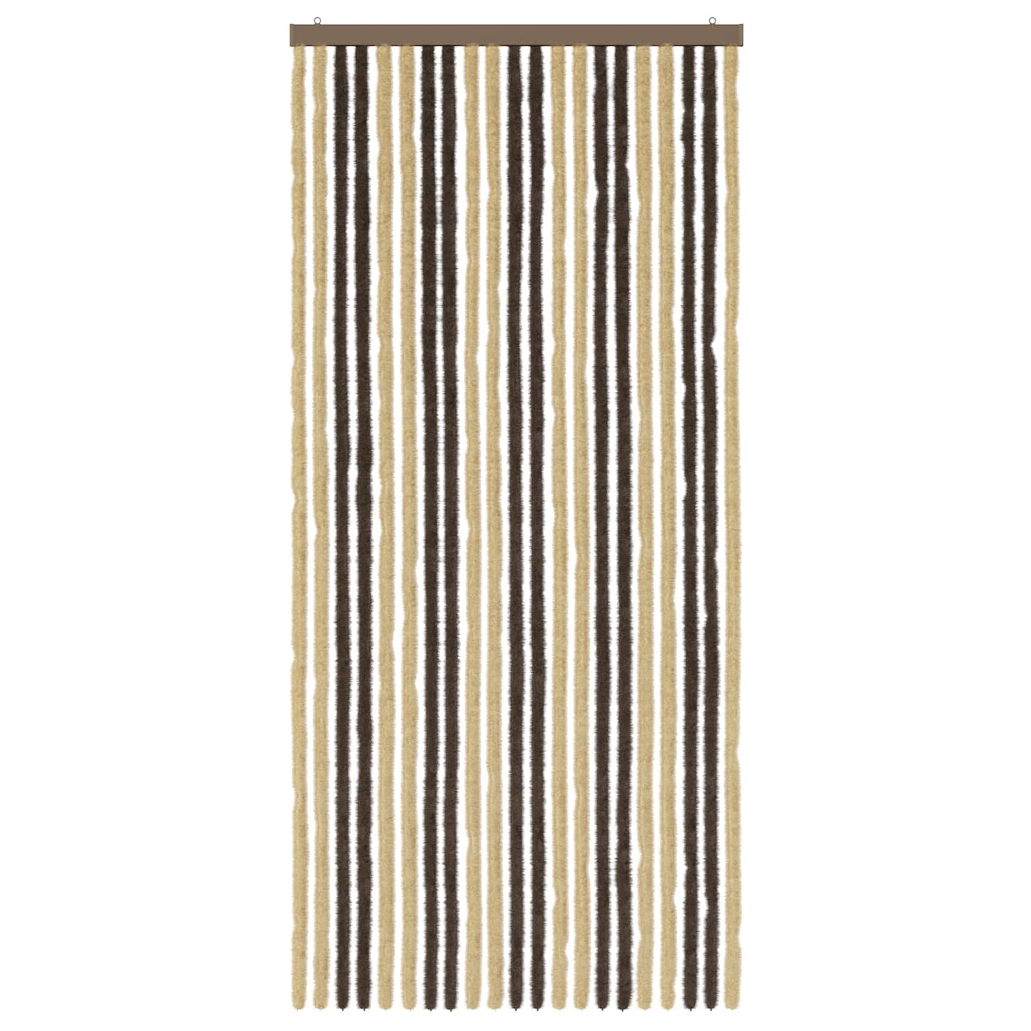 vidaXL Insect Curtain Chenille Dark Brown and Beige 90 x 200 cm