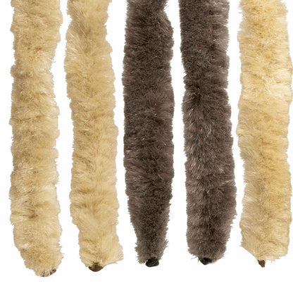 vidaXL Insect Curtain Chenille Dark Brown and Beige 90 x 220 cm