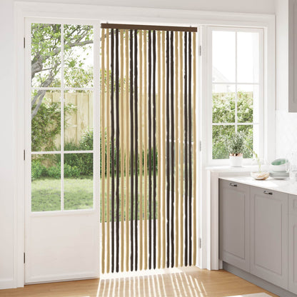 vidaXL Insect Curtain Chenille Dark Brown and Beige 90 x 220 cm
