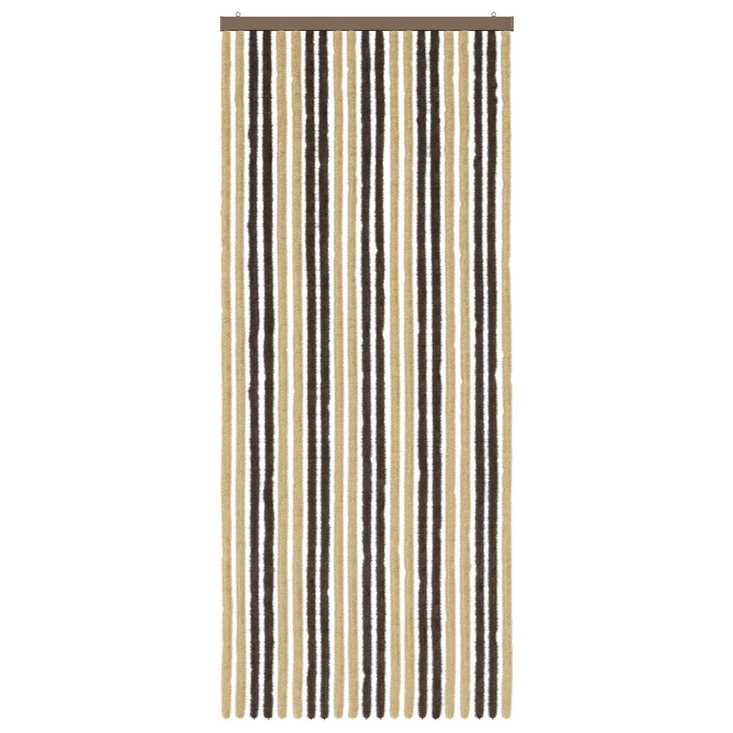 vidaXL Insect Curtain Chenille Dark Brown and Beige 90 x 220 cm