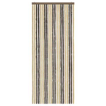 vidaXL Insect Curtain Chenille Dark Brown and Beige 90 x 220 cm