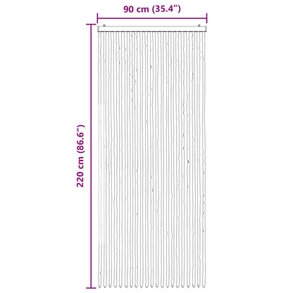 vidaXL Insect Curtain Chenille Dark Brown and Beige 90 x 220 cm
