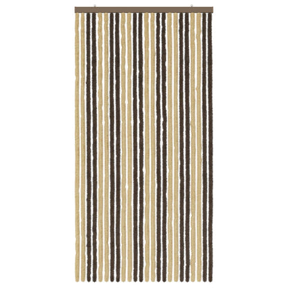 vidaXL Insect Curtain Chenille Dark Brown and Beige 100 x 200 cm