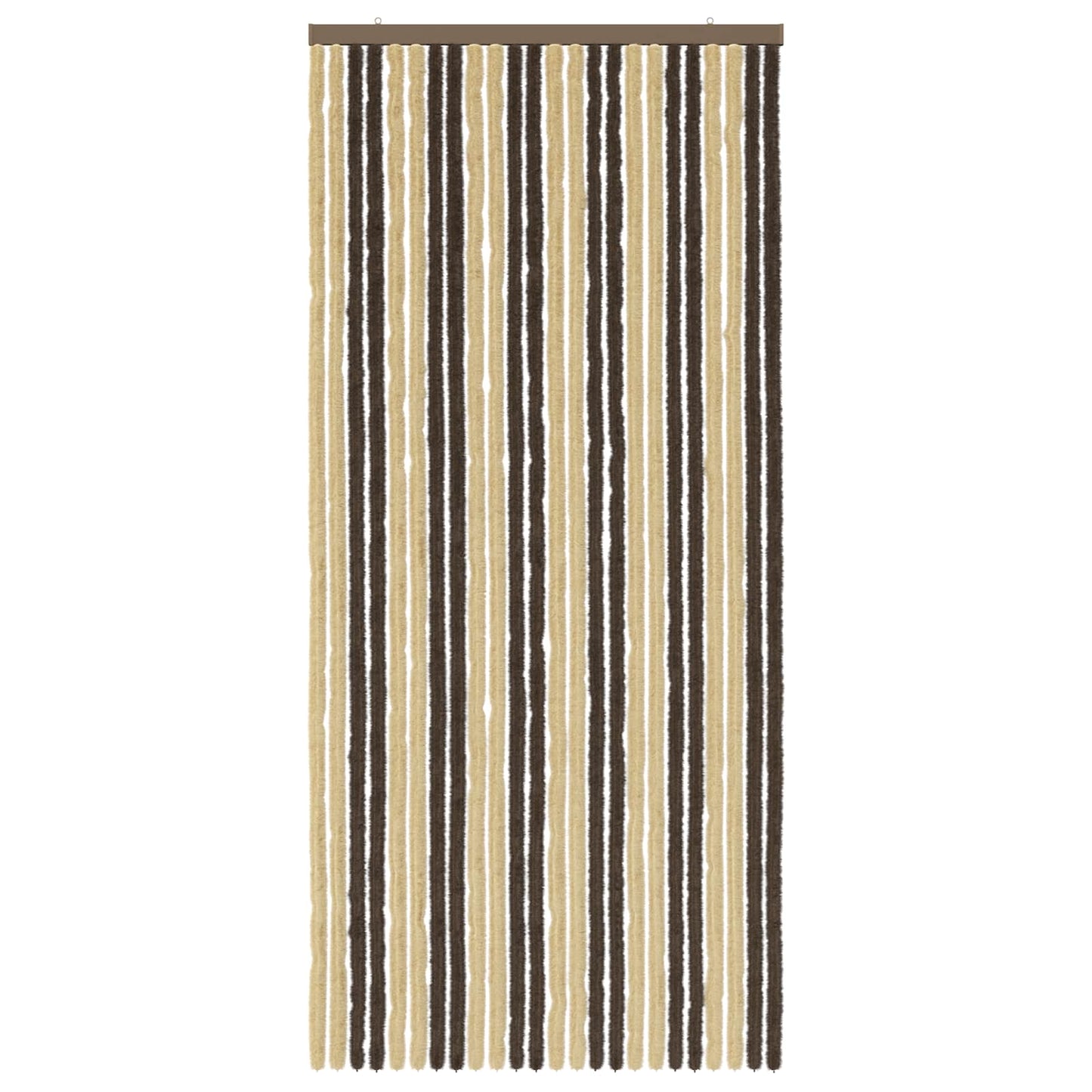 vidaXL Insect Curtain Chenille Dark Brown and Beige 100 x 220 cm