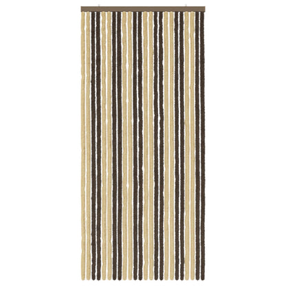 vidaXL Insect Curtain Chenille Dark Brown and Beige 100 x 220 cm