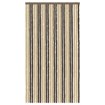 vidaXL Insect Curtain Chenille Dark Brown and Beige 118 x 220 cm