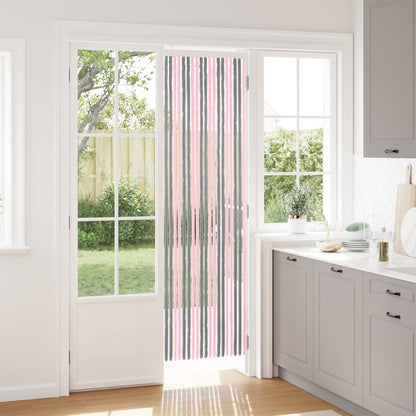 vidaXL Insect Curtain Chenille Silver Grey and Pink 56 x 200 cm
