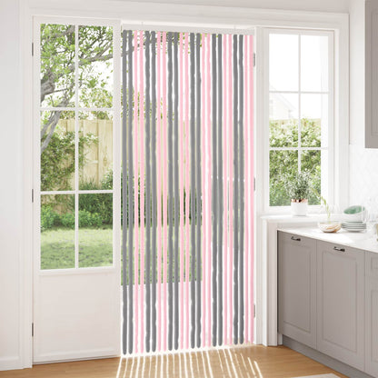 vidaXL Insect Curtain Chenille Silver Grey and Pink 100 x 230 cm