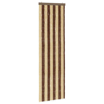 vidaXL Insect Curtain Chenille Brown and Beige 56 x 185 cm 100% PP