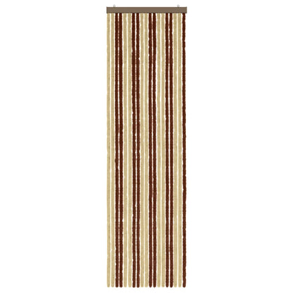 vidaXL Insect Curtain Chenille Brown and Beige 56 x 200 cm 100% PP