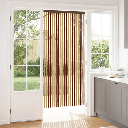 vidaXL Insect Curtain Chenille Brown and Beige 90 x 200 cm 100% PP