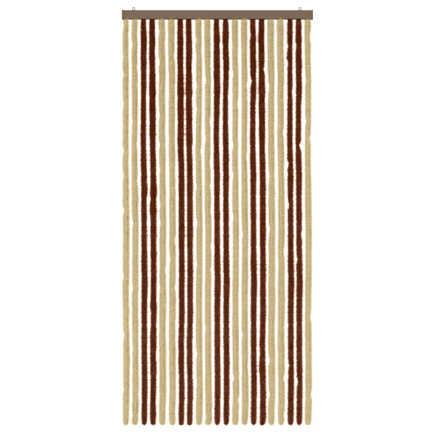 vidaXL Insect Curtain Chenille Brown and Beige 90 x 200 cm 100% PP