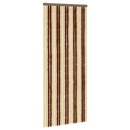 vidaXL Insect Curtain Chenille Brown and Beige 90 x 220 cm 100% PP