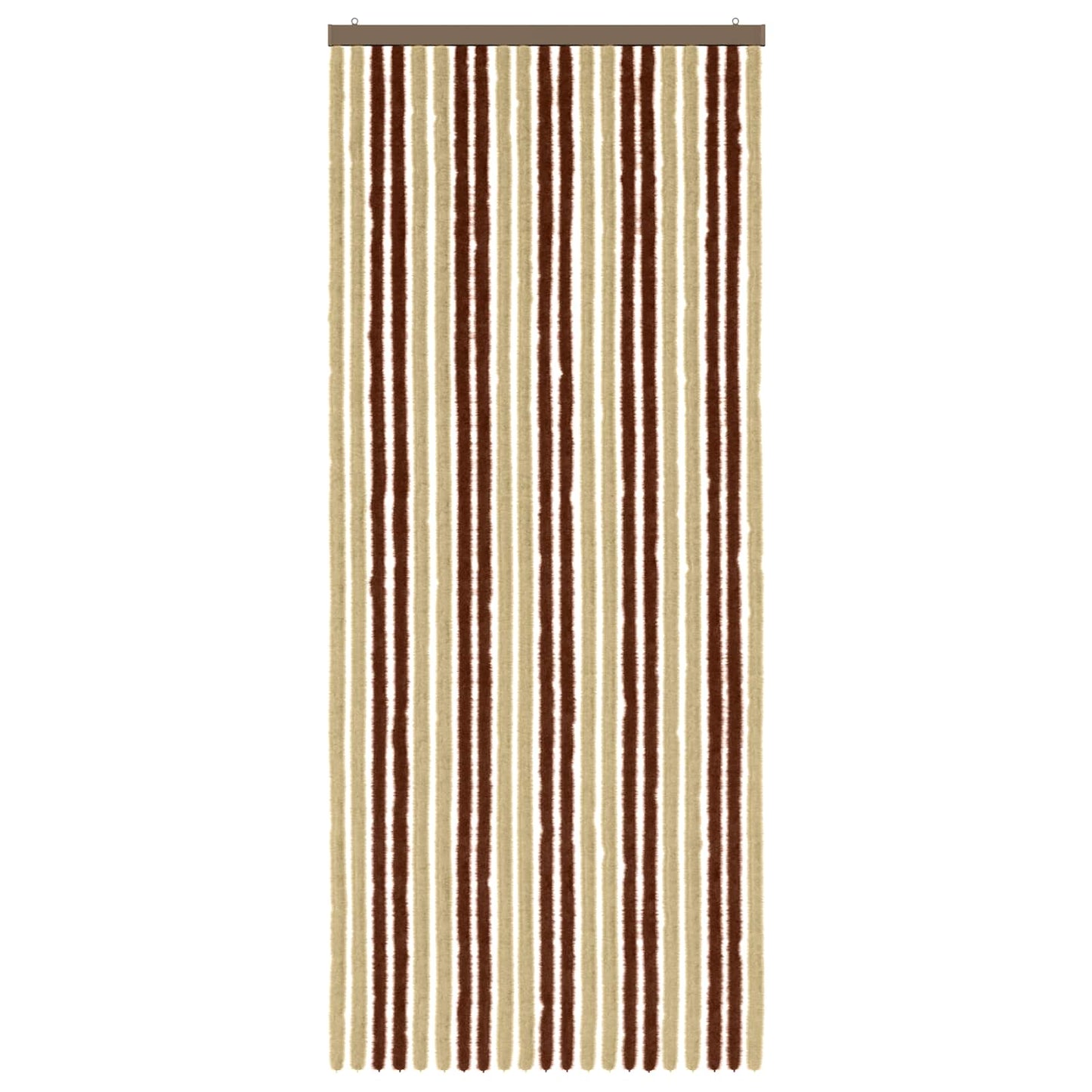 vidaXL Insect Curtain Chenille Brown and Beige 90 x 220 cm 100% PP