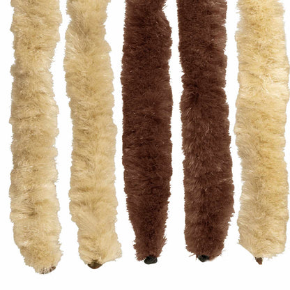 vidaXL Insect Curtain Chenille Brown and Beige 100 x 200 cm 100% PP