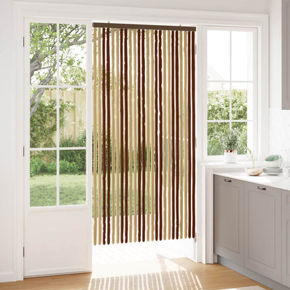vidaXL Insect Curtain Chenille Brown and Beige 100 x 200 cm 100% PP