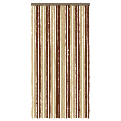 vidaXL Insect Curtain Chenille Brown and Beige 100 x 200 cm 100% PP
