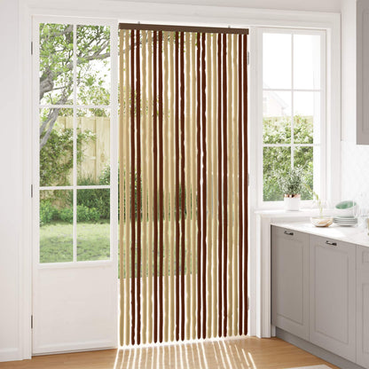 vidaXL Insect Curtain Chenille Brown and Beige 100 x 230 cm 100% PP