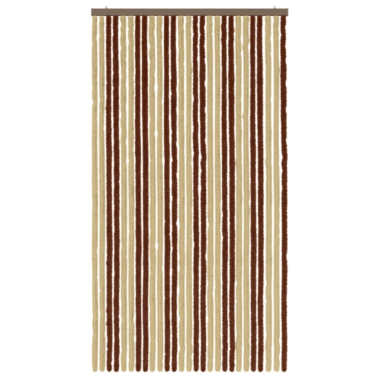 vidaXL Insect Curtain Chenille Brown and Beige 118 x 220 cm 100% PP