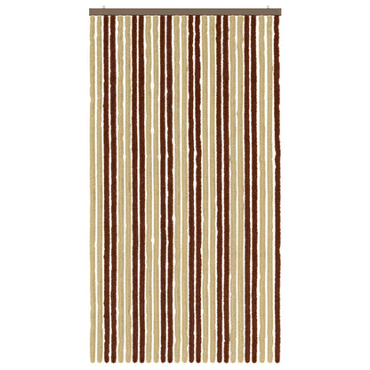 vidaXL Insect Curtain Chenille Brown and Beige 118 x 220 cm 100% PP