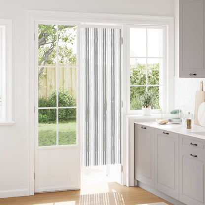 vidaXL Insect Curtain Chenille Grey and White 56 x 185 cm 100% PP