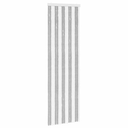vidaXL Insect Curtain Chenille Grey and White 56 x 185 cm 100% PP