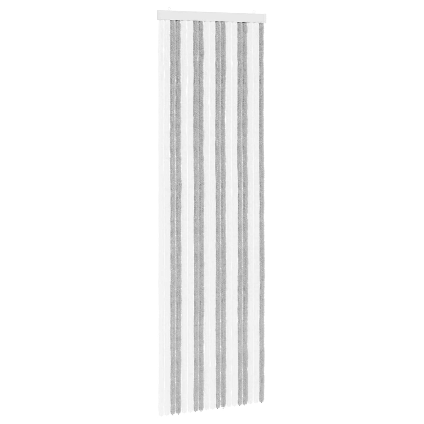 vidaXL Insect Curtain Chenille Grey and White 56 x 185 cm 100% PP