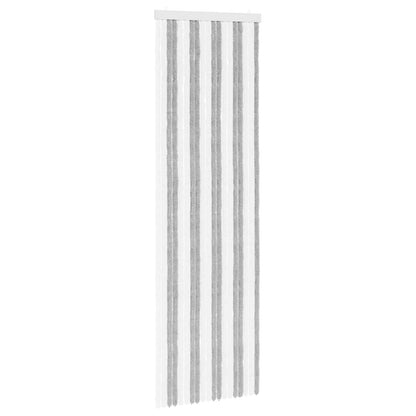 vidaXL Insect Curtain Chenille Grey and White 56 x 185 cm 100% PP