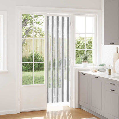 vidaXL Insect Curtain Chenille Grey and White 56 x 200 cm 100% PP