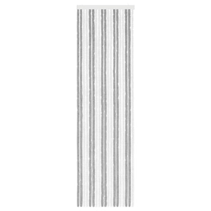 vidaXL Insect Curtain Chenille Grey and White 56 x 200 cm 100% PP