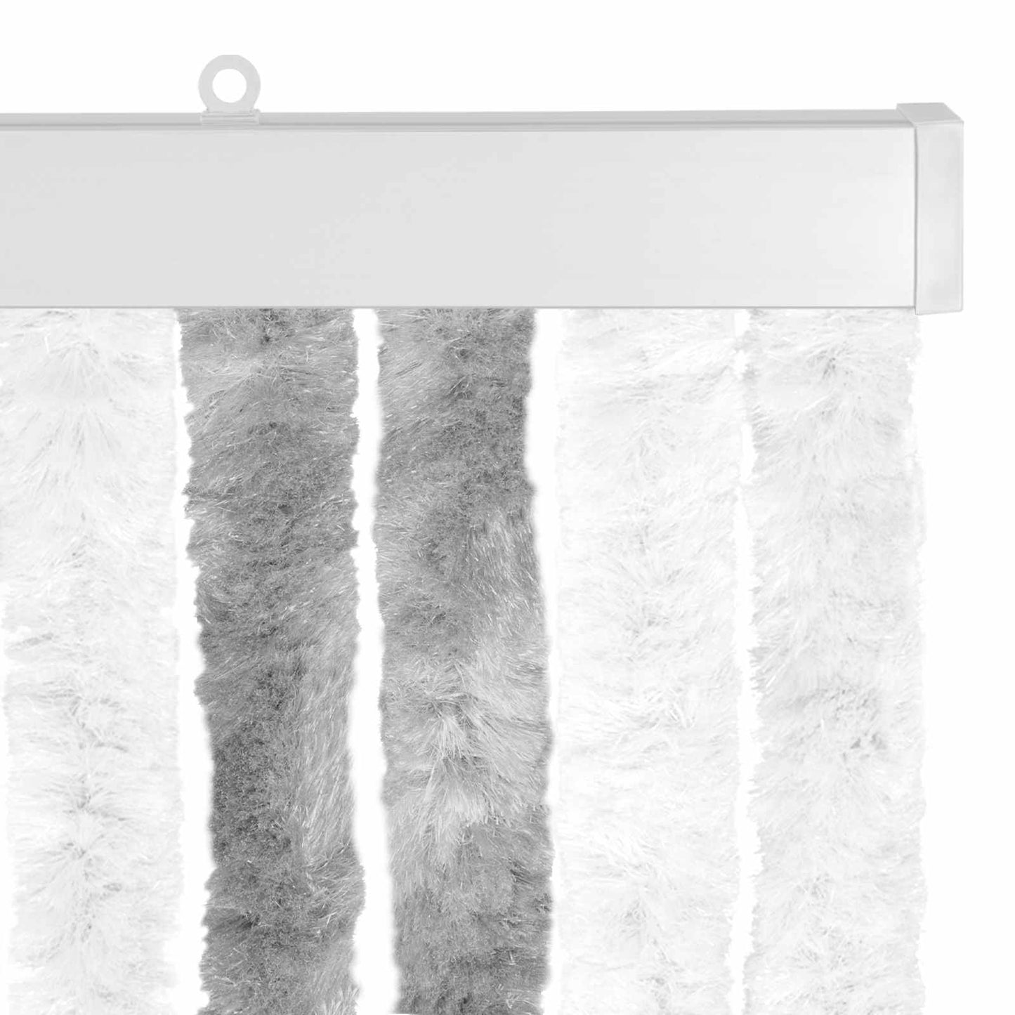 vidaXL Insect Curtain Chenille Grey and White 90 x 200 cm 100% PP