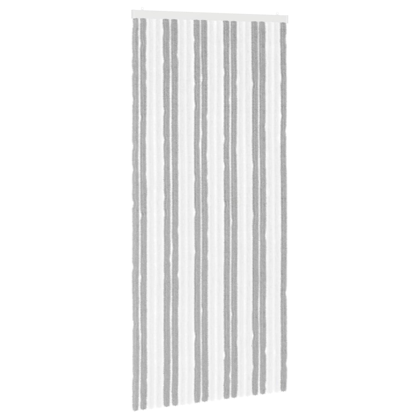 vidaXL Insect Curtain Chenille Grey and White 90 x 200 cm 100% PP