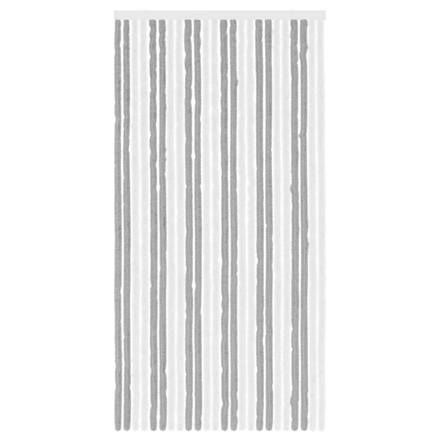 vidaXL Insect Curtain Chenille Grey and White 100 x 200 cm 100% PP