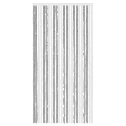 vidaXL Insect Curtain Chenille Grey and White 100 x 200 cm 100% PP