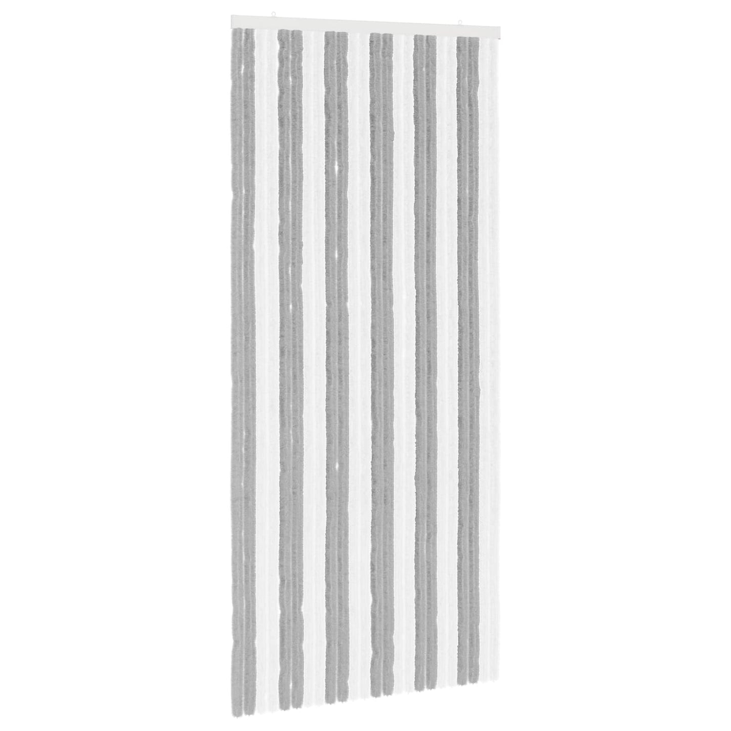 vidaXL Insect Curtain Chenille Grey and White 100 x 220 cm 100% PP
