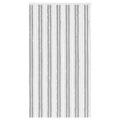vidaXL Insect Curtain Chenille Grey and White 118 x 220 cm 100% PP