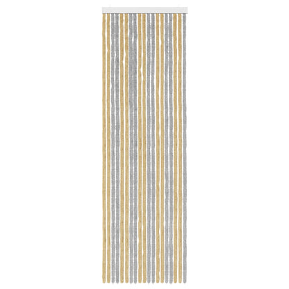 vidaXL Insect Curtain Chenille Grey and Beige 56 x 185 cm 100% PP