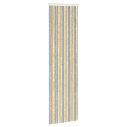 vidaXL Insect Curtain Chenille Grey and Beige 56 x 200 cm 100% PP