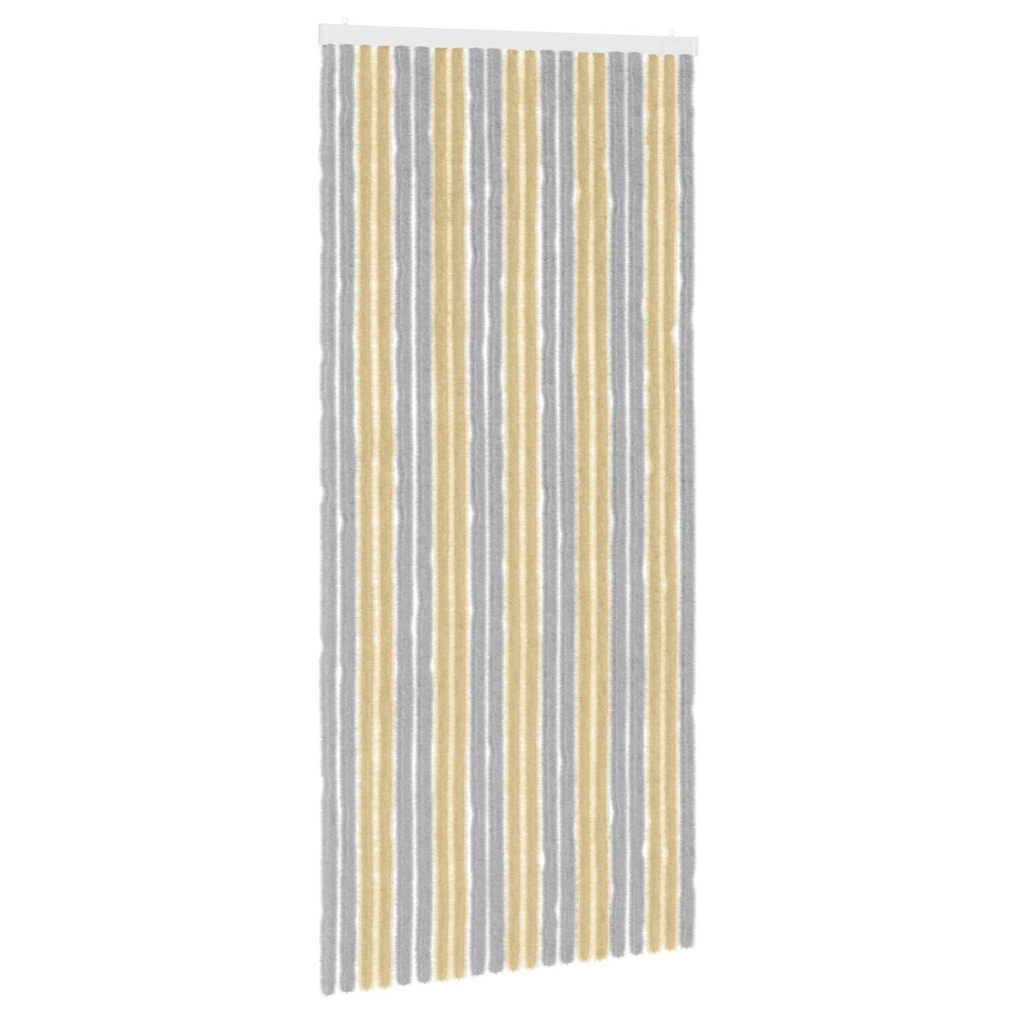 vidaXL Insect Curtain Chenille Grey and Beige 90 x 200 cm 100% PP