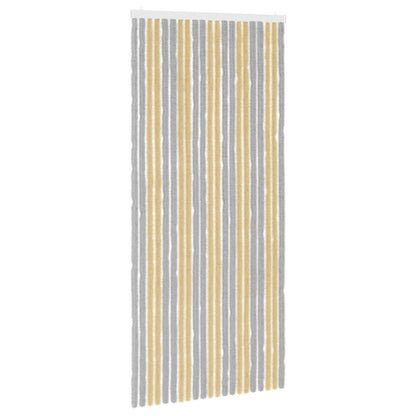 vidaXL Insect Curtain Chenille Grey and Beige 90 x 200 cm 100% PP