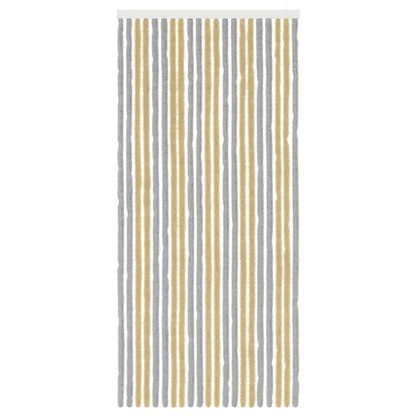 vidaXL Insect Curtain Chenille Grey and Beige 90 x 200 cm 100% PP