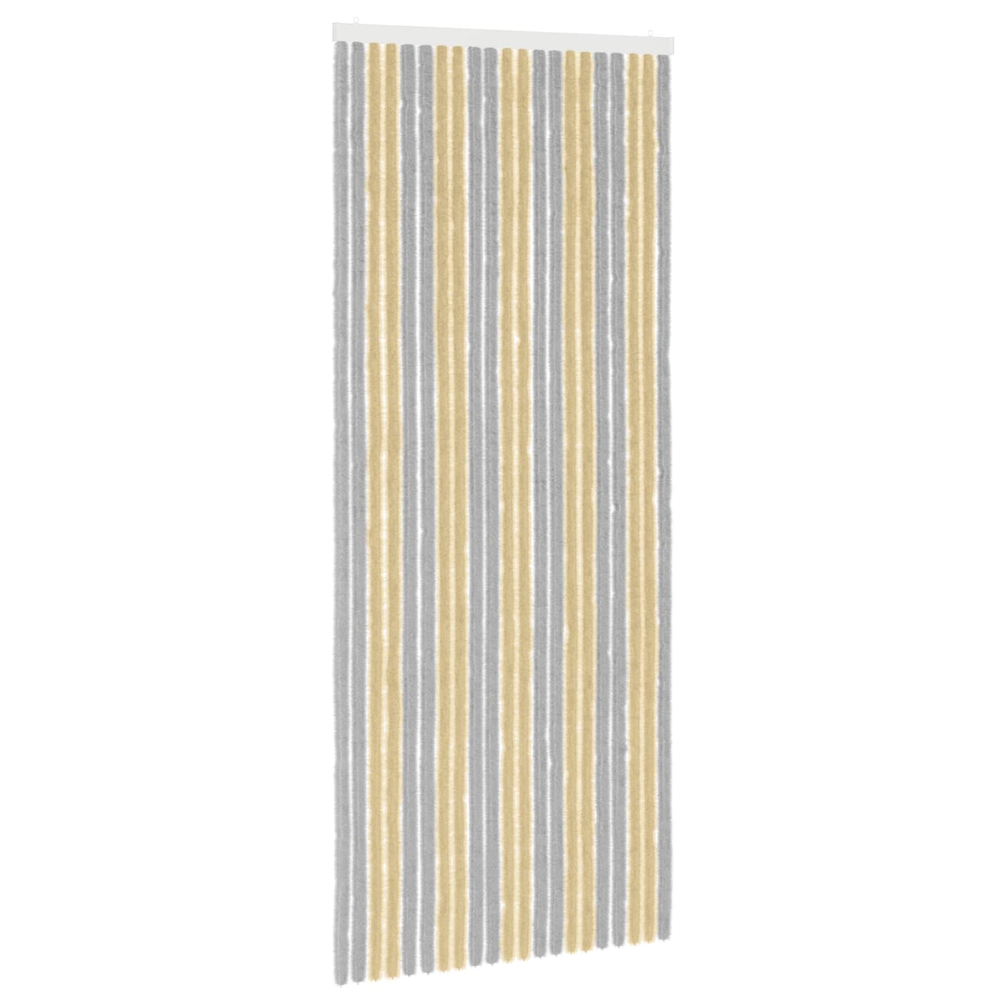vidaXL Insect Curtain Chenille Grey and Beige 90 x 220 cm 100% PP