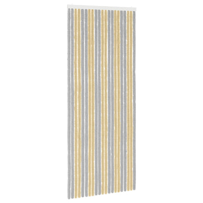 vidaXL Insect Curtain Chenille Grey and Beige 90 x 220 cm 100% PP