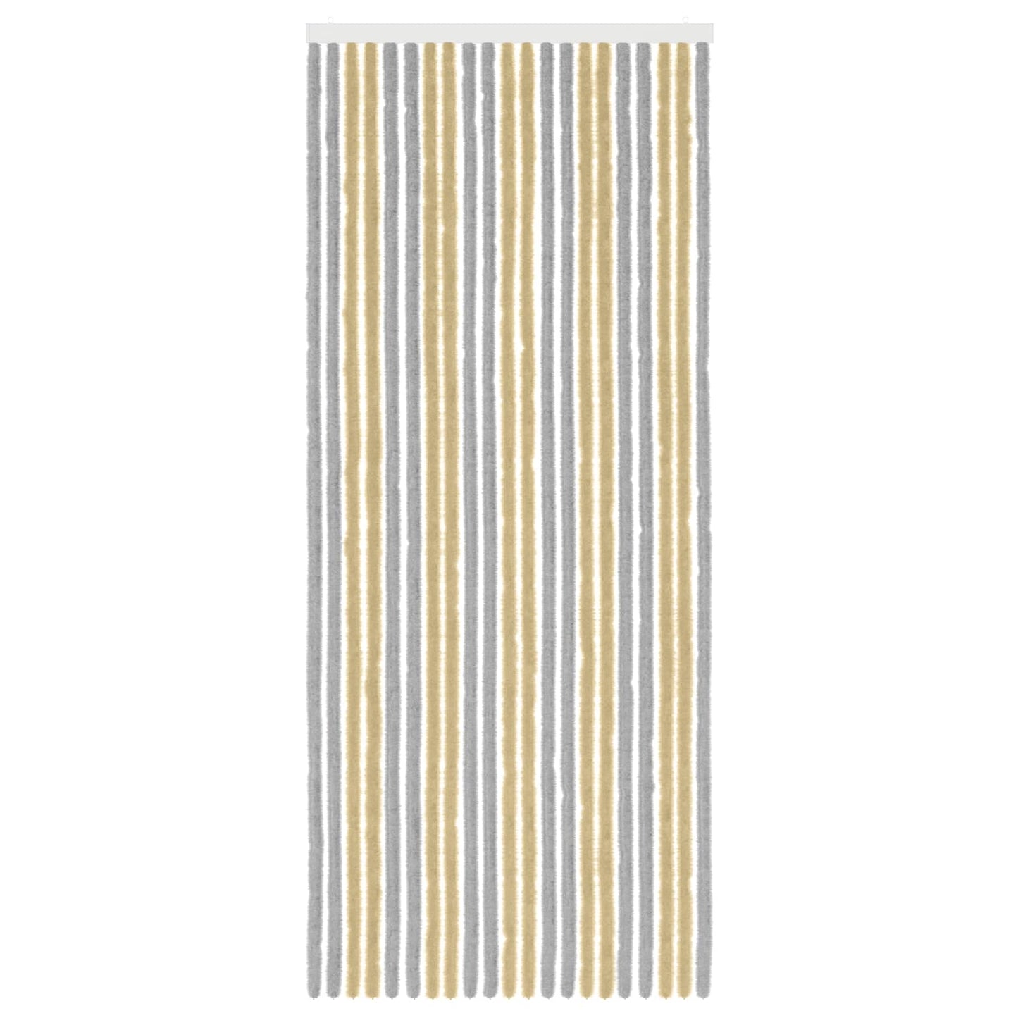 vidaXL Insect Curtain Chenille Grey and Beige 90 x 220 cm 100% PP
