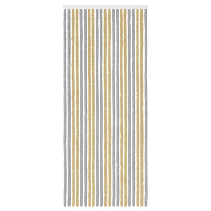 vidaXL Insect Curtain Chenille Grey and Beige 90 x 220 cm 100% PP
