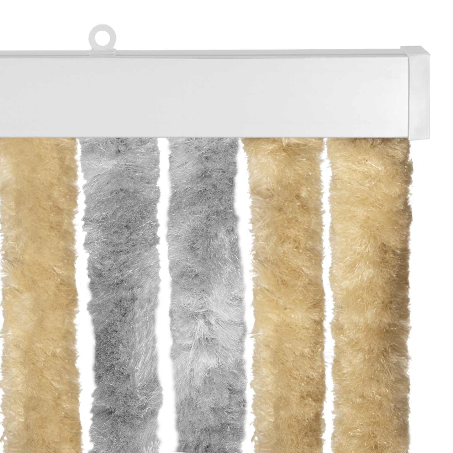 vidaXL Insect Curtain Chenille Grey and Beige 100 x 200 cm 100% PP