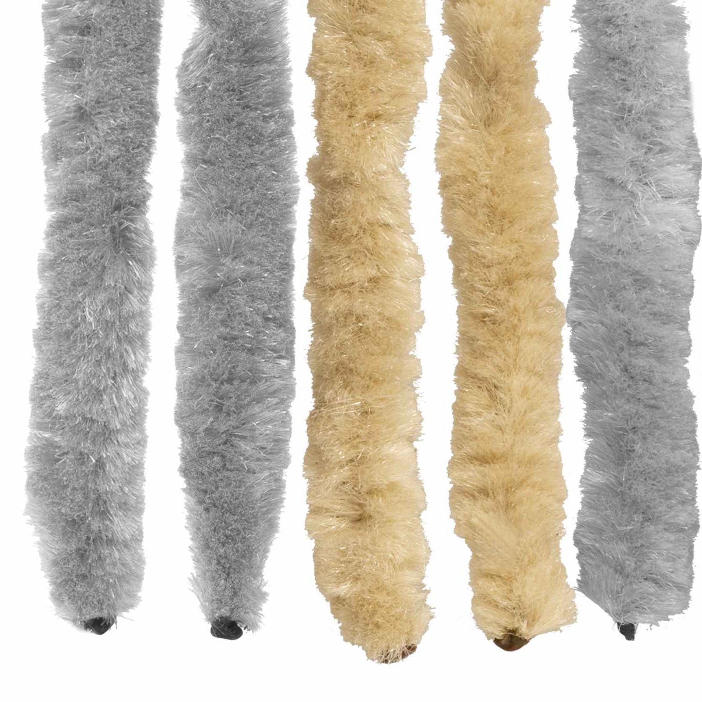 vidaXL Insect Curtain Chenille Grey and Beige 100 x 200 cm 100% PP