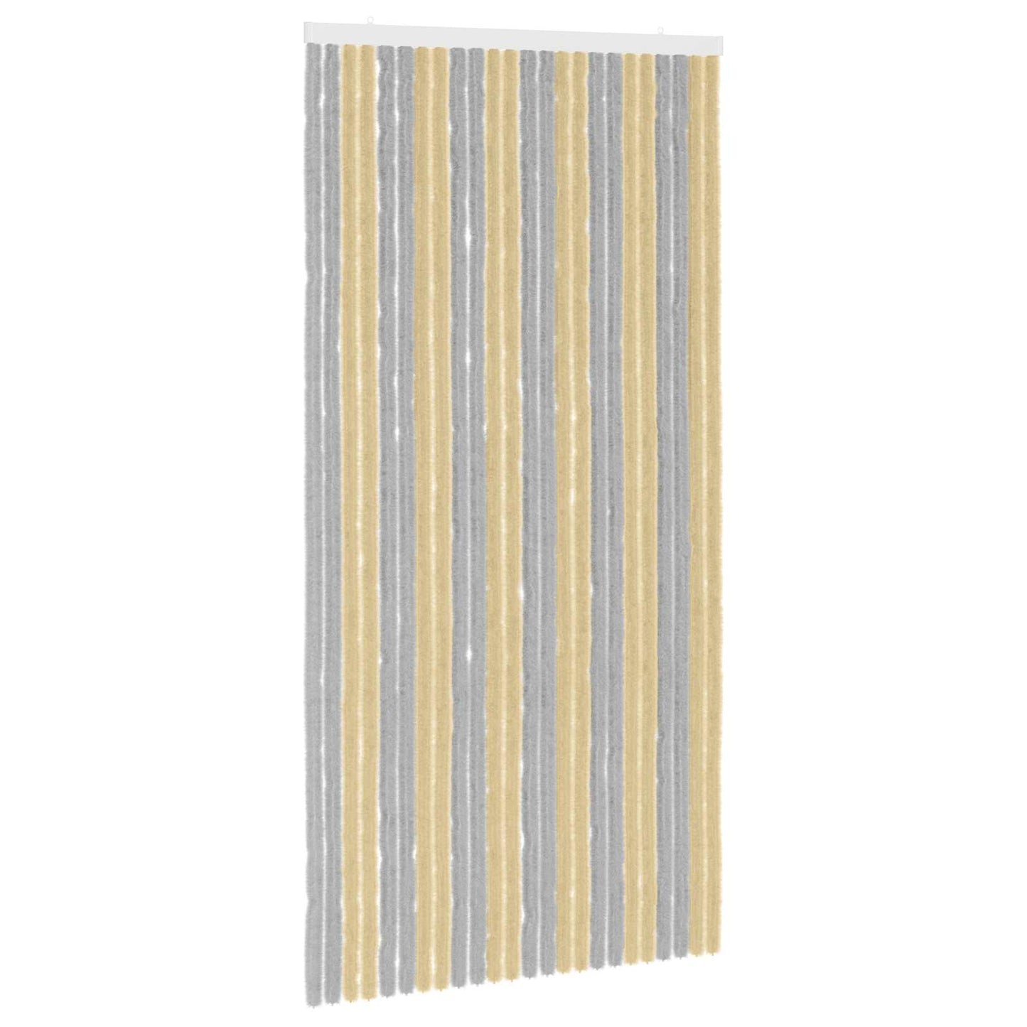 vidaXL Insect Curtain Chenille Grey and Beige 100 x 200 cm 100% PP