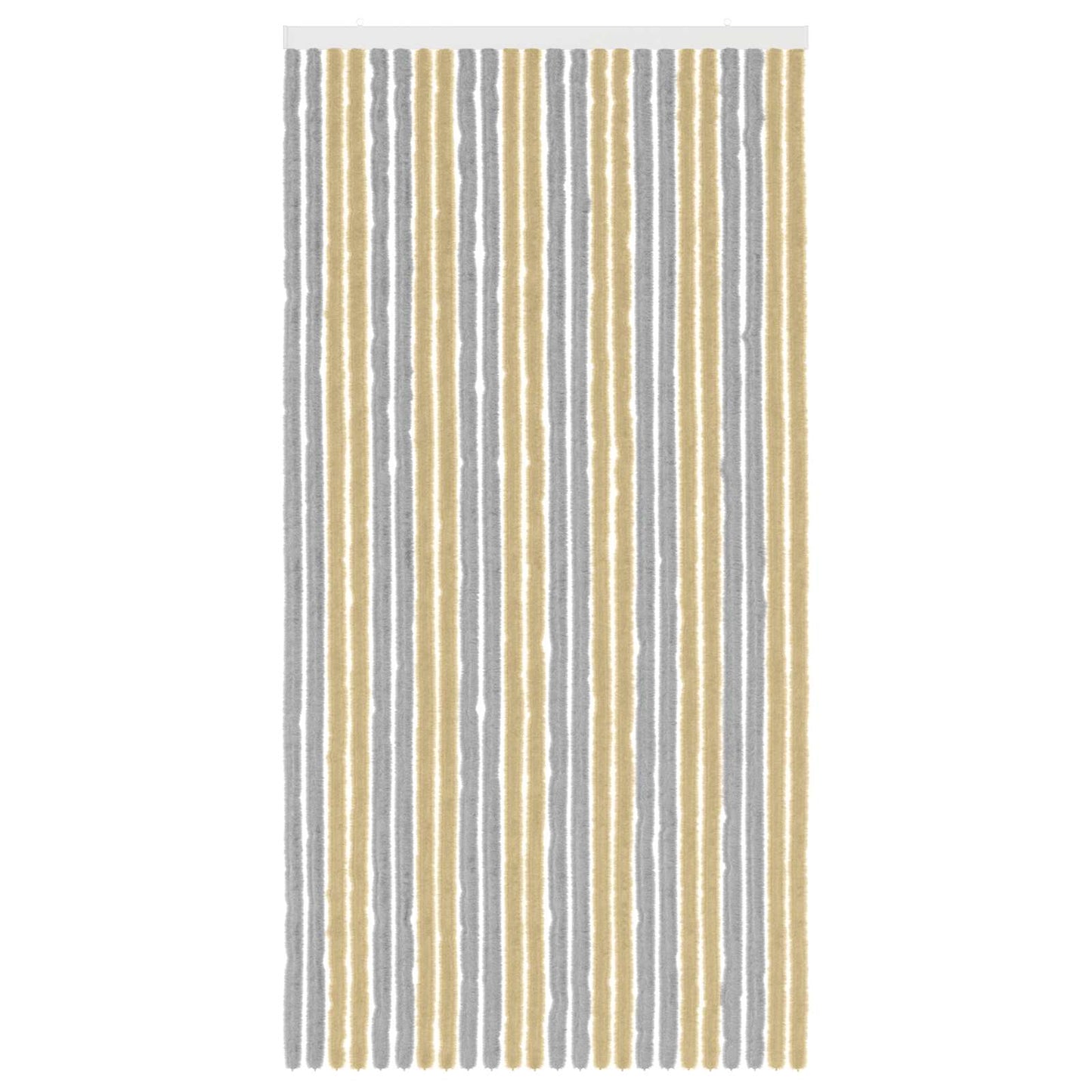 vidaXL Insect Curtain Chenille Grey and Beige 100 x 200 cm 100% PP